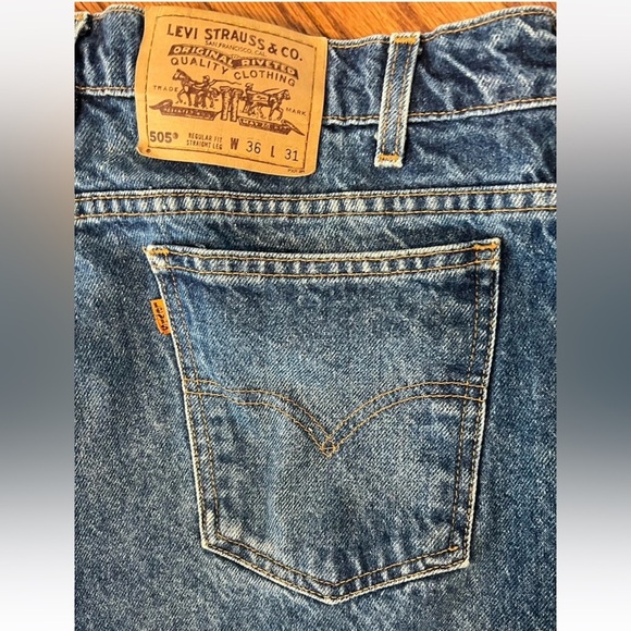 Levi's Other - Levi's 505 Regular Fit Straight Leg Vtg Orange Tab W36 L31